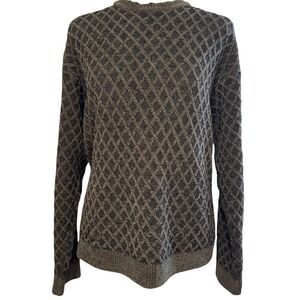 Vintage Lord & Taylor Wool Blend‎ Green Crew Neck Sweater Size Large